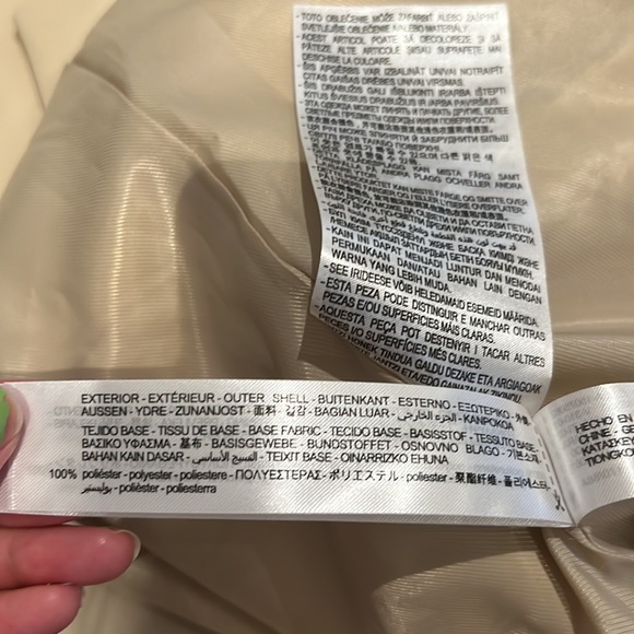 creme color faux leather blazer Zara - Picture 6 of 6